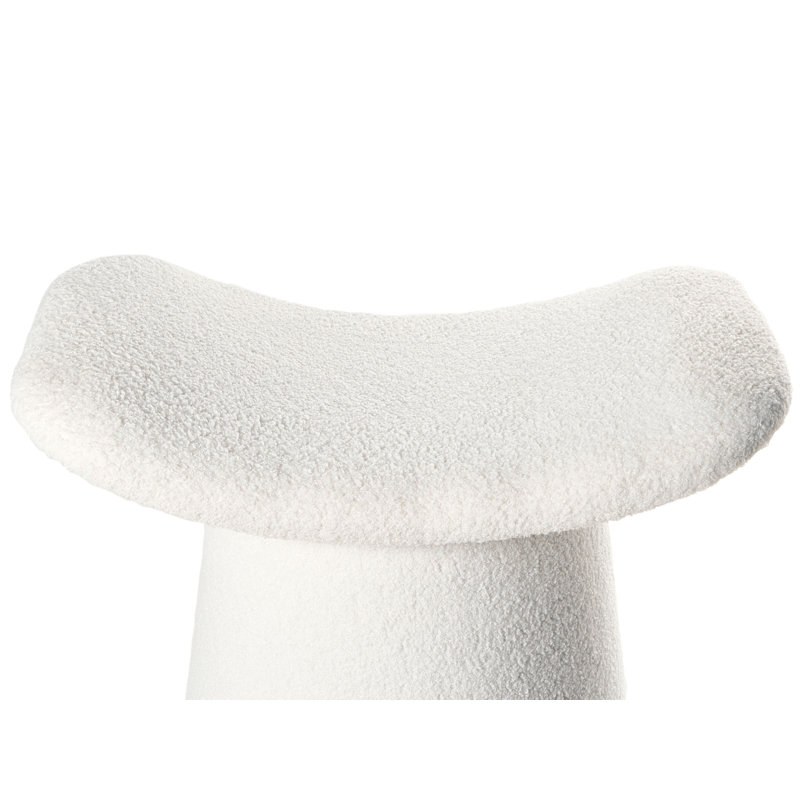 Pouffe RIDDLE Off-White Faux Fur 57 cm