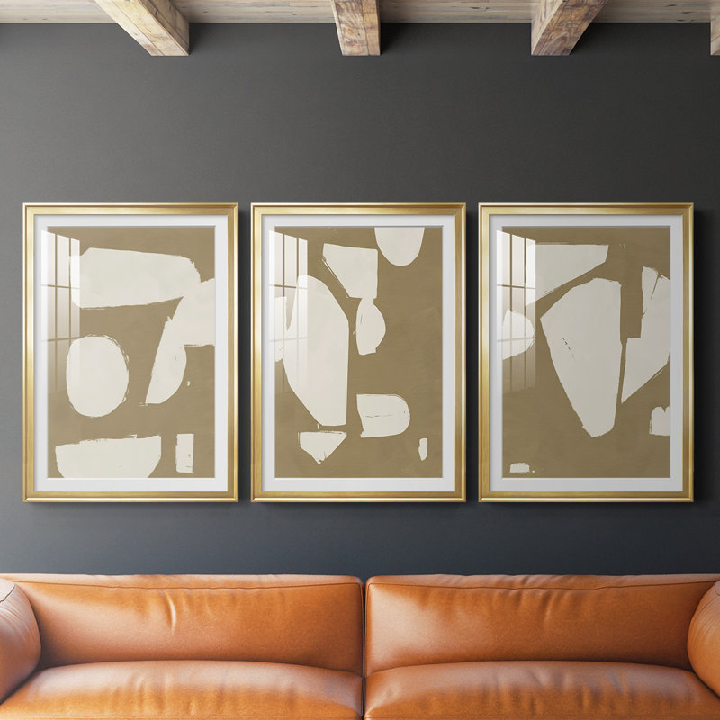 Chunky Abstract I, reproduction encadrée de qualité supérieure - prête à être accrochée, H 36,5 po x l 79,5 po x P 2,5 po
