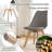 Dining Chairs Set Of 4, Mid Century Modern Kitchen Chairs With PU Leather Seat & Wood Legs For Indoor Outdoor Use, White-1074648310