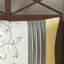 Édredon 7 pièces Serene - jaune très grand, brodé, rembourré, édredon, taies décoratives, coussins, jupe de lit, design lavable et attrayant jaune serein, sensation machine décorative-124308669-124308670