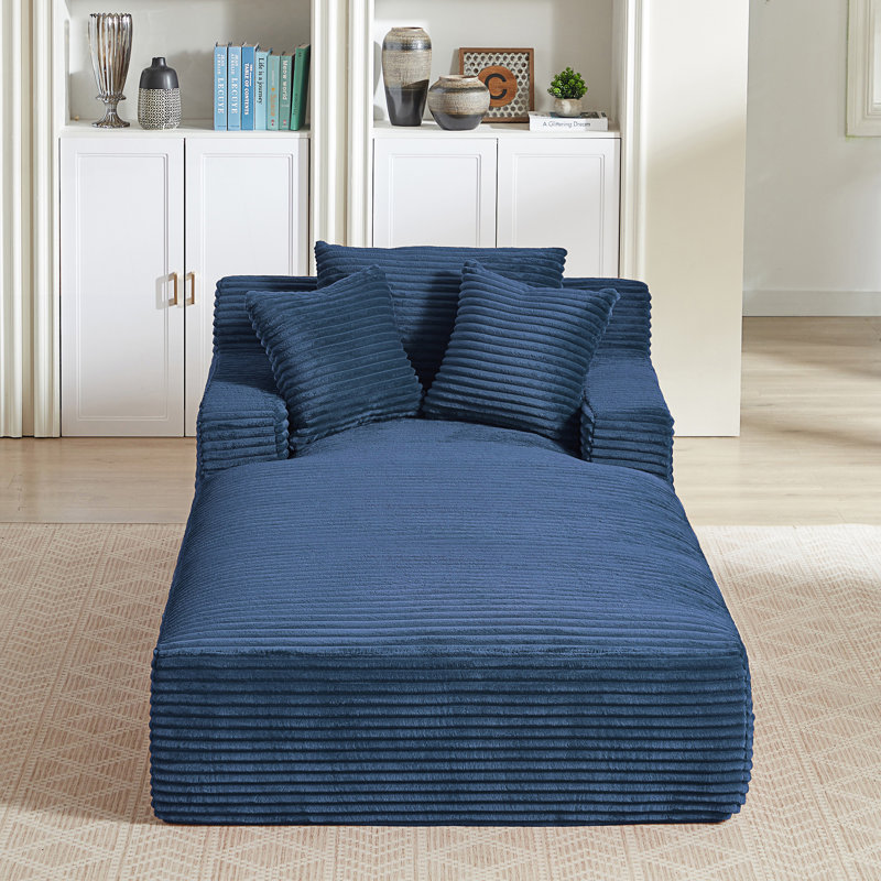 Chaise longue surdimensionnée, canapé rembourré moderne, Bleu