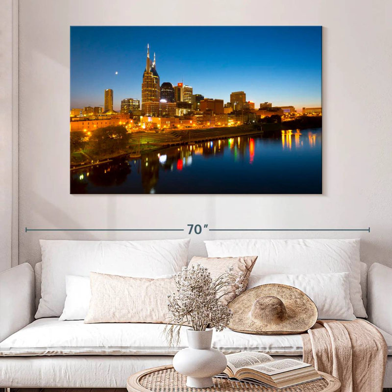 Vue sur la ville de Nicci Nashville, H 34 po x l 51 po