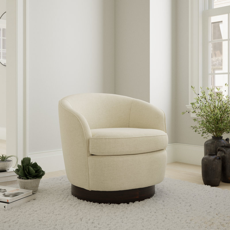 Claudia Swivel Barrel Chair, Primetime Charcoal