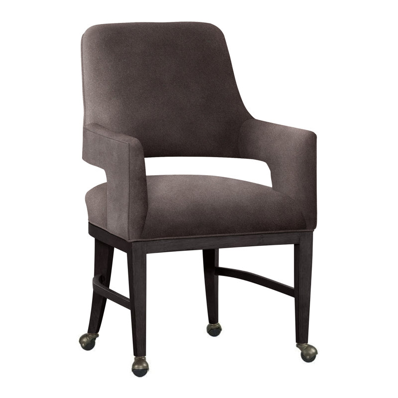 Chaise avec accoudoirs Josie, Gris anthracite, Vison 9953