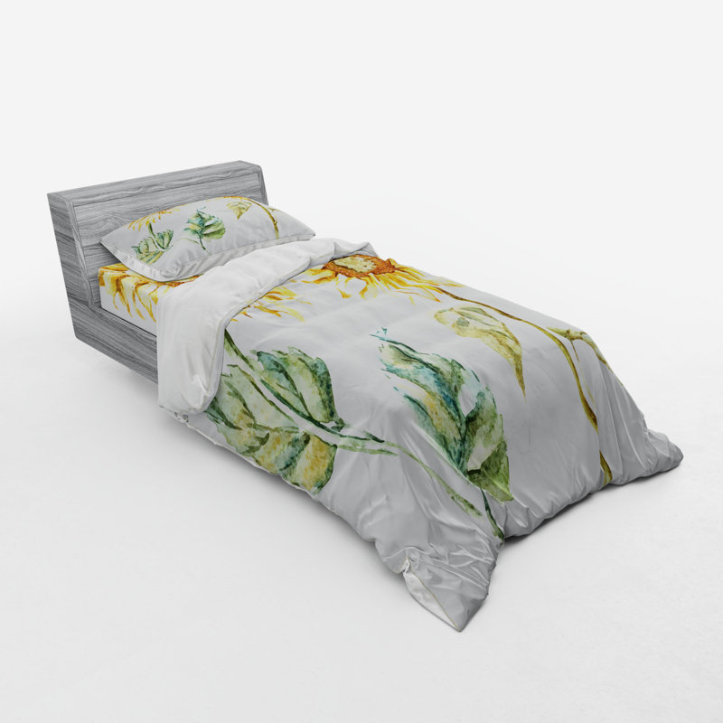 Ensemble de housse de couette aquarelle, Housse de couette simple + 6 pièces supplémentai