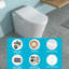 Bidet de toilette intelligent avancé - chasse d'eau automatique, siège chauffant, lavage à l'eau chaude, affichage à DEL, couleur avec fonction d'ouverture et de fermeture, sécheuse, nuit, lavage en mouvement