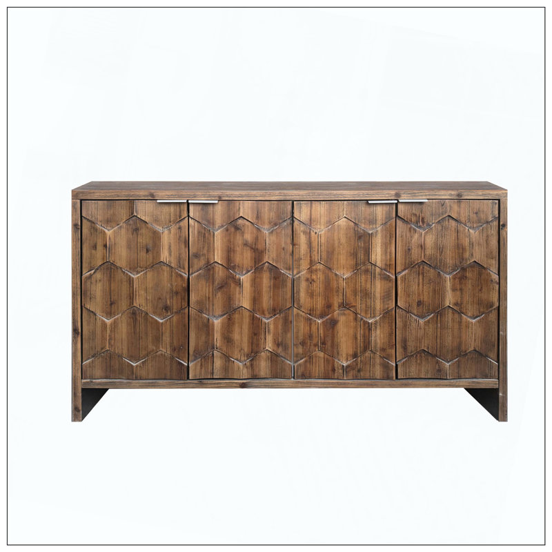 Armoire de rangement à 4 portes de style campagnard Accent