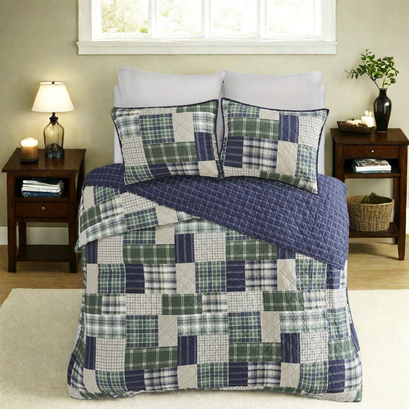Reversible Microfiber King Bedding Sets, Rustic Farmhouse Home Style