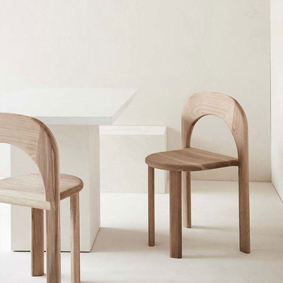 Chaise d'appoint à dossier solide Burlywood (ensemble de 2)