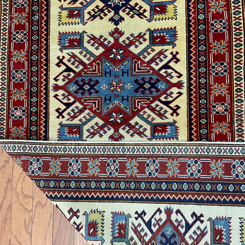  Chemin de table en laine Kazak fait à la main