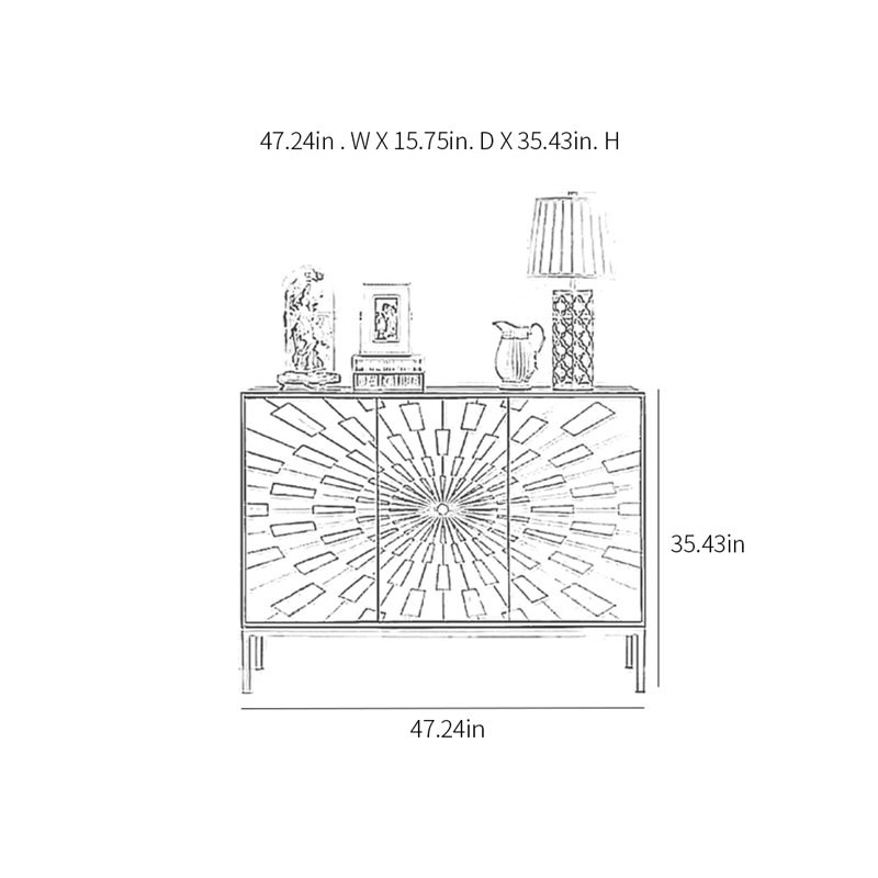 Modern Minimalist Light Luxury Sideboard Cabinet
