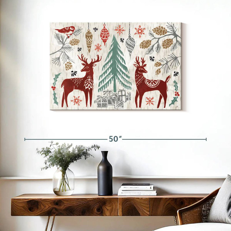 «Woodcut Christmas I», H 24 po x l 36 po