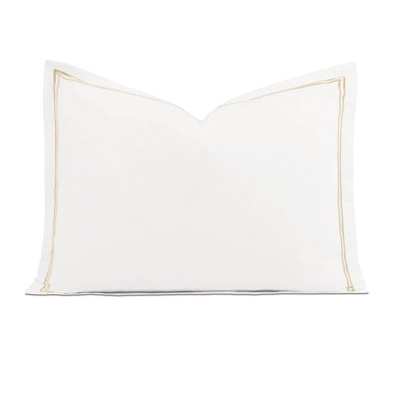 Enzo 100% Cotton Pillow Sham, White/Bisque, Standard