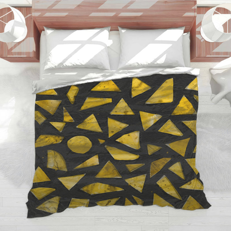 Yellow Geometric Shapes Comforter, Twin Extra Long
