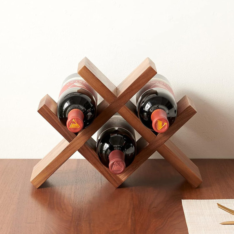 Leupp Tabletop Wine Bottle Rack Brown