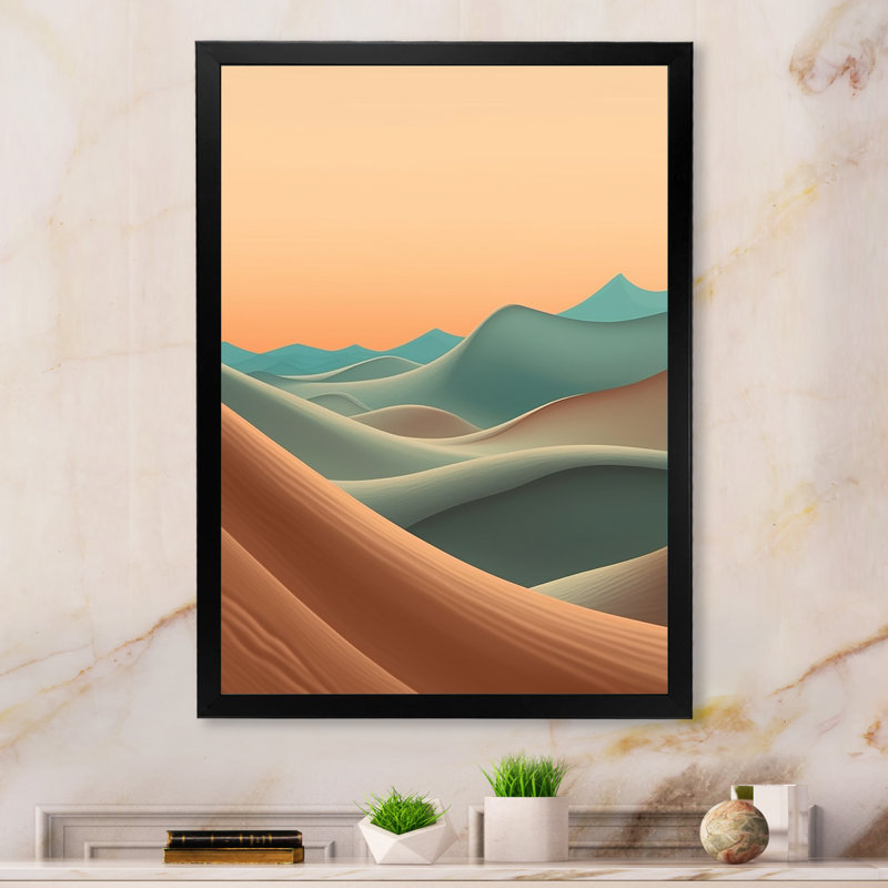 Desert Sands I - paysages, impressions sur toile, H 40 po x l 30 po x P 1,5 po, Cadre simple noir