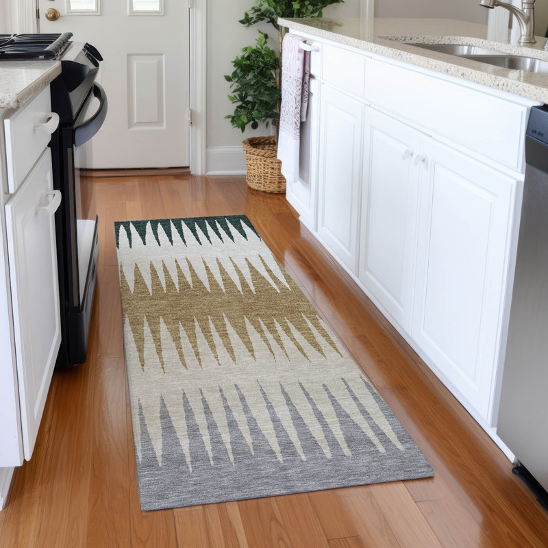 Premium Machine Washable Prisco Charcoal Rug, Runner 2'3" x 7'6"
