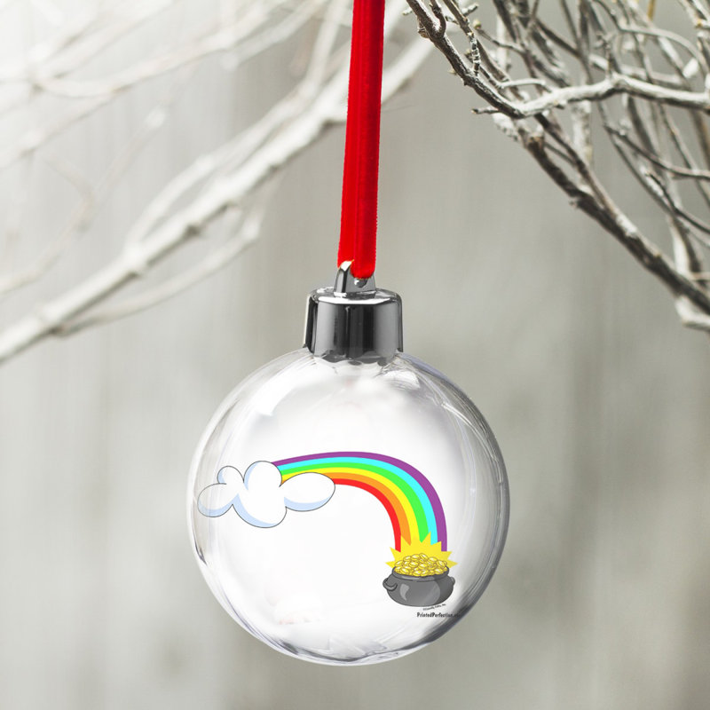 Ornement d'ampoule de Noël arc-en-ciel personnalisé, Oui