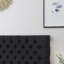 Tête de lit tapissier gris anthracite pour grand lit, ton grand contemporain tendance-130155386