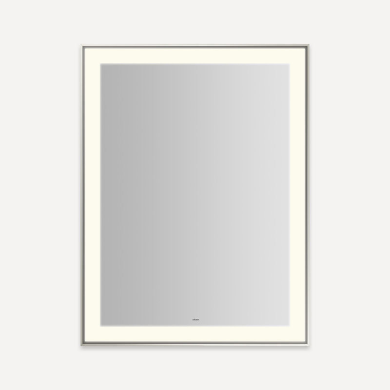 Miroir Sculpt, 41,25 po x 31,25 po, Nickel poli