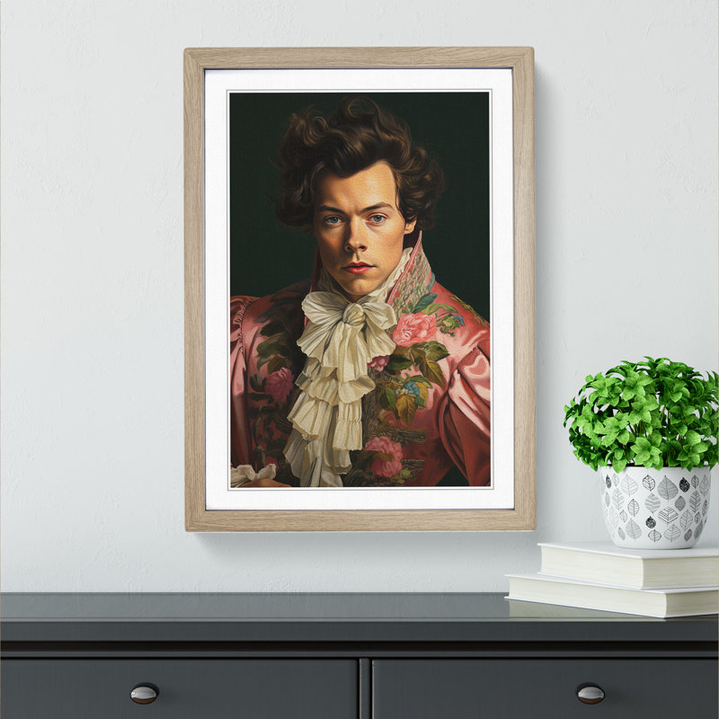 Harry Styles Rococo Art - Framed Print
