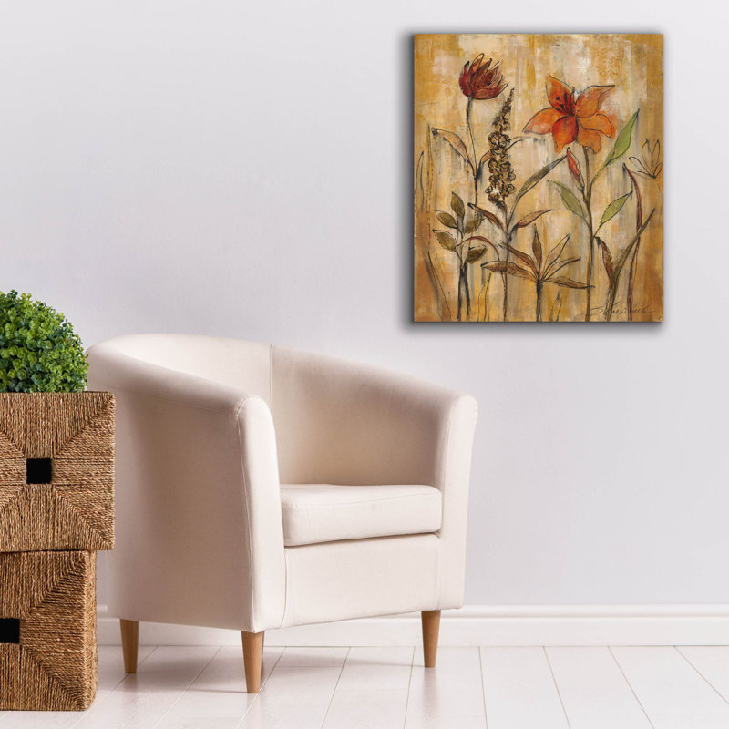  «Aquarelle Garden 2» par Silvia Vassileva, art mural sur toile, 26 po x 30 po, H 30 po x l 26 po