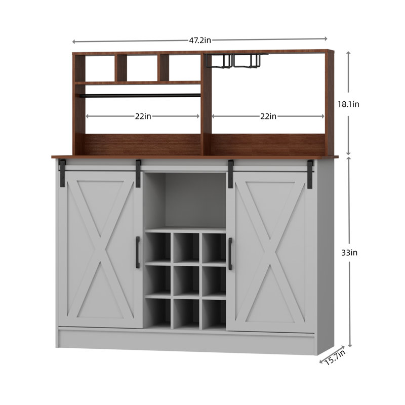 Zavyer 15.7 " L Bar Cabinet