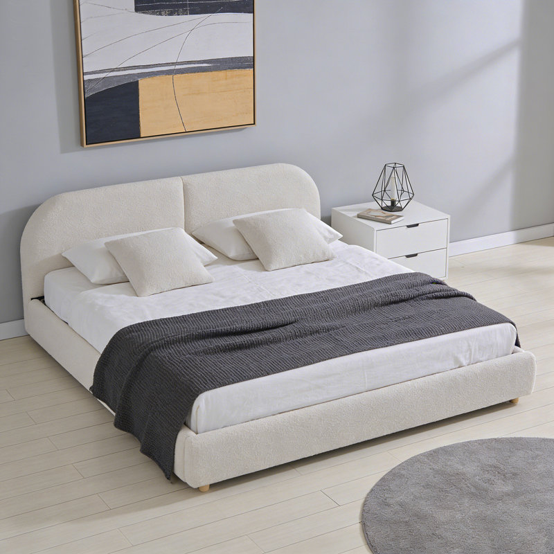 Structure de lit King, Beige