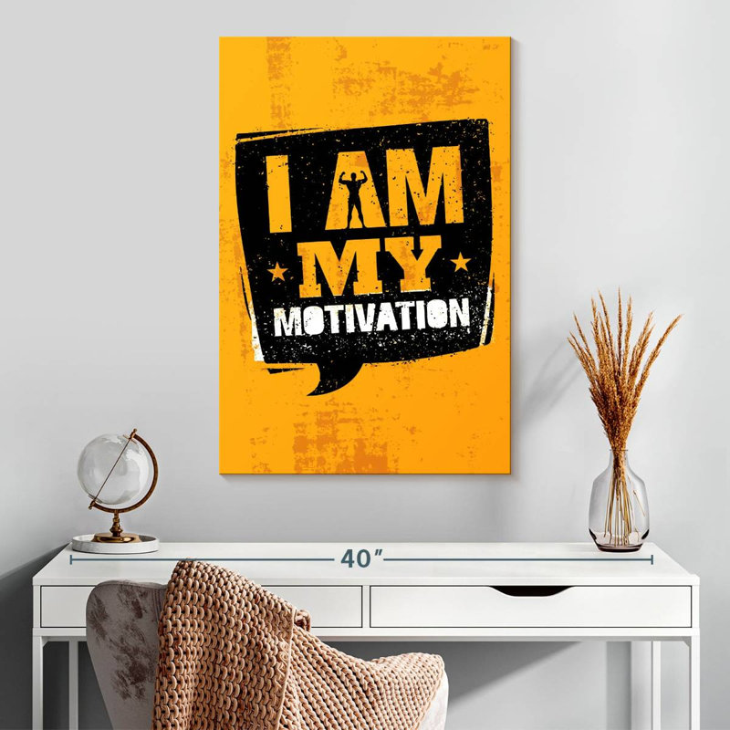 Tergel «I Am My Motivation», typographie, H 30 po x l 20 po