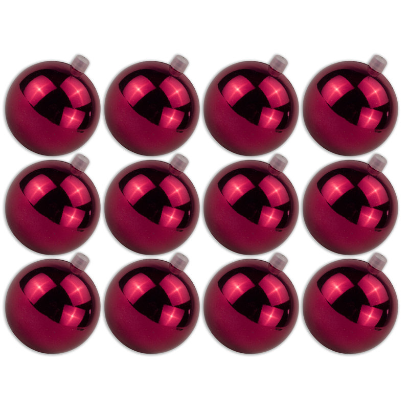 Shatterproof Ball Ornament, Burgundy, 2.75 "