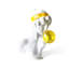 Objet décoratif abstrait en résine jaune-1436424934-1436424935