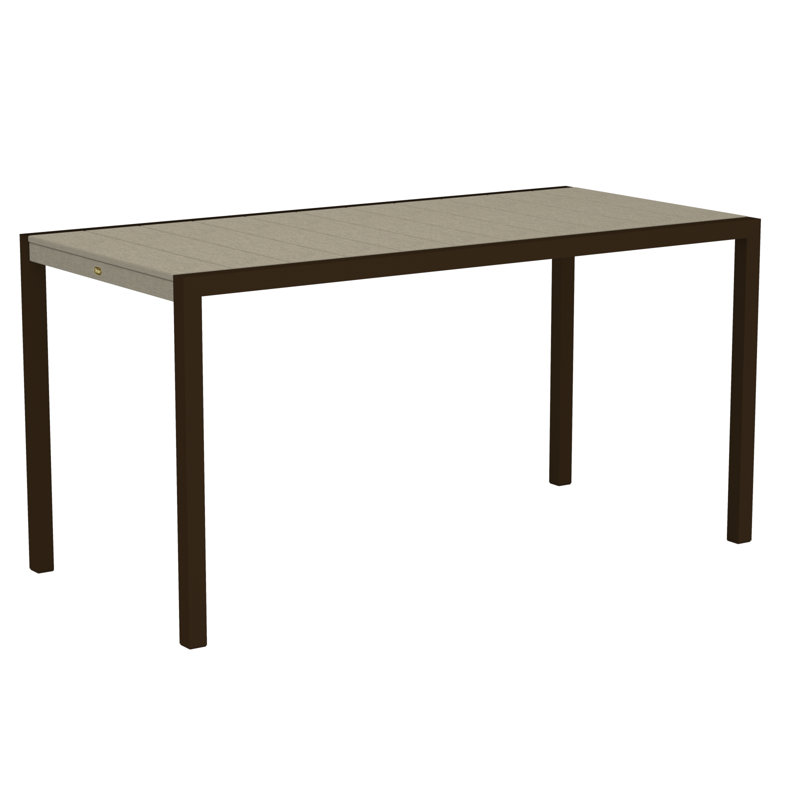 TREX Outdoors Surf City Counter Table, 36" x 73", Textured Bronze/Sand Castle