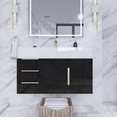 Meuble-lavabo mural simple l 35,4 po x P 19,5 po x H 19,75 po Richey