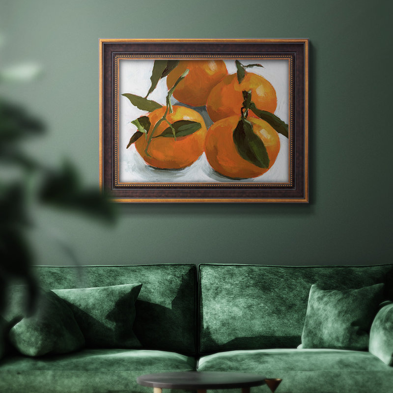 Citrus Grouping II, peinture sur toile encadrée, H 21 po x l 25 po x P 2,5 po