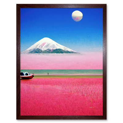 Surrealist Japanese Mount Fuji Landscape - Painting