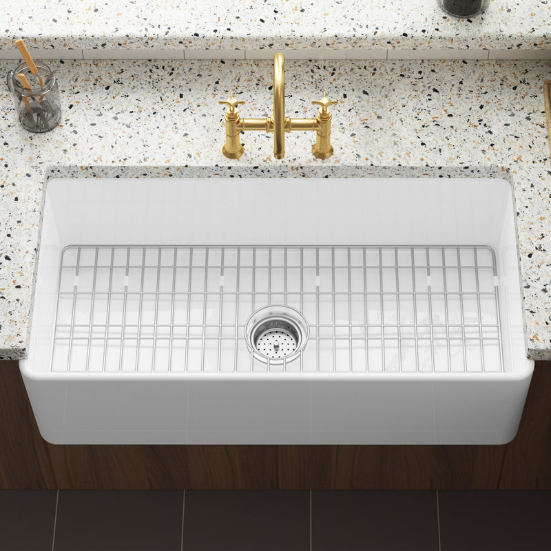 34.2519'' L Single Bowl Stainless Steel Kitchen Sink