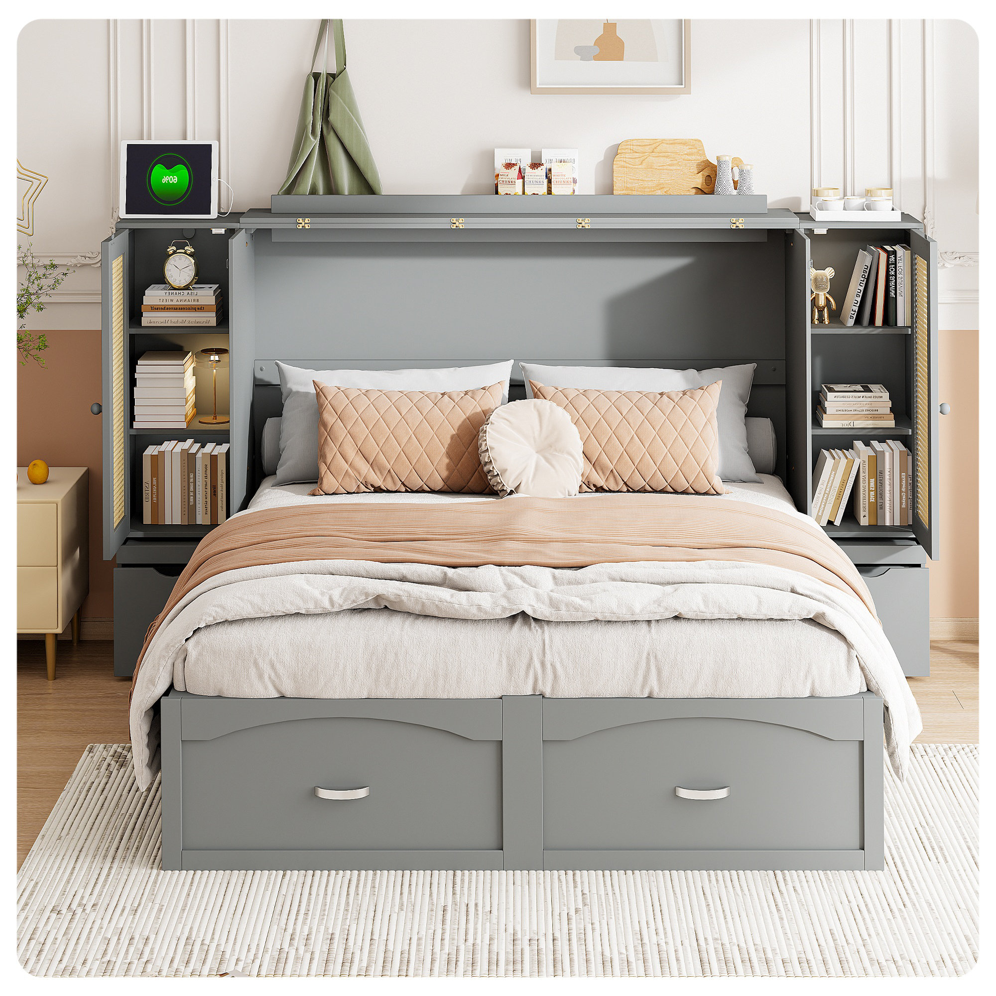 Bayou Breeze Queen Size Murphy Bed Wall Bed - Wayfair Canada