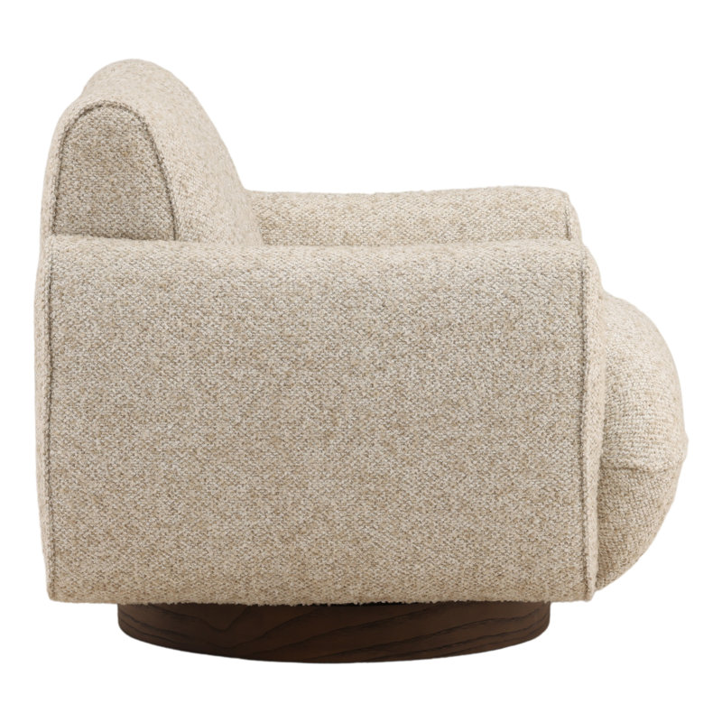 Ercilia Swivel Chair Oatmeal, Beige Fabric