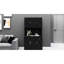 Armoire de cuisine 71 "avec armoires à portes pour le rangement - Buffet à tablettes réglables noir