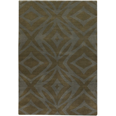 Malo Geometric Area Rug in Brown/Gray