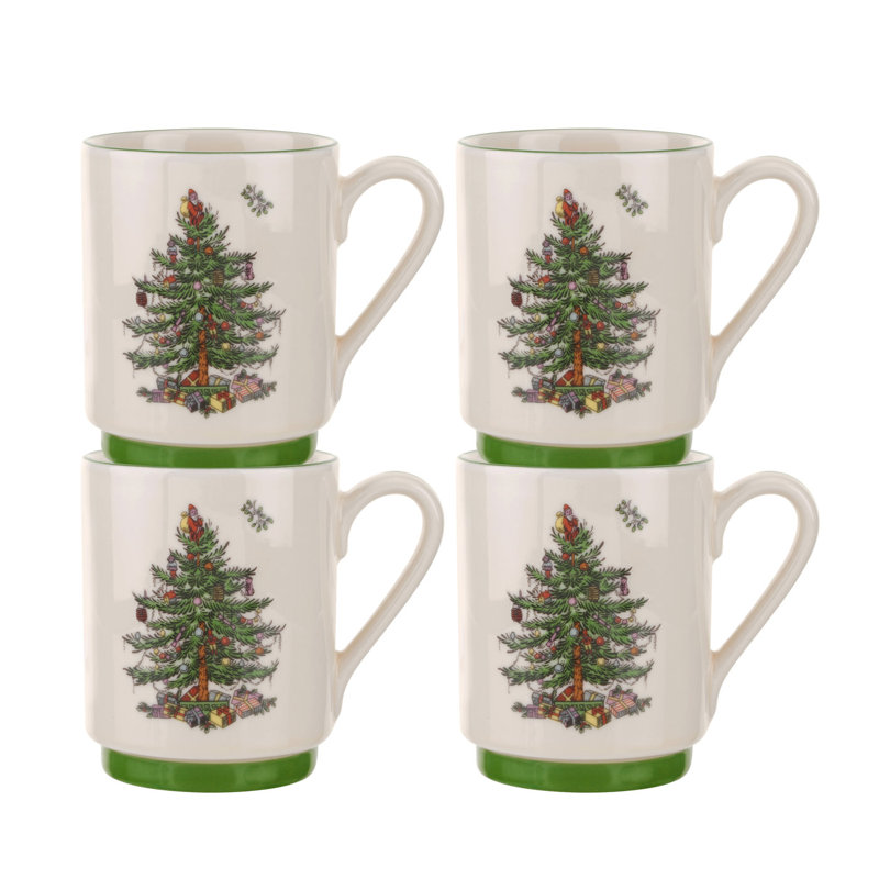 Spode Christmas Tree Stacking Mugs