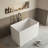 47.24'' x 27.56'' Freestanding Soaking Solid Surface Bathtub with Seat