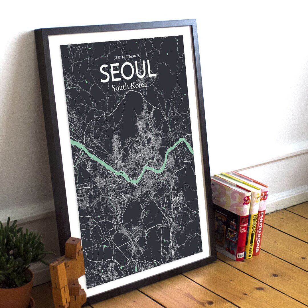 Poster Stadtplan Seoul