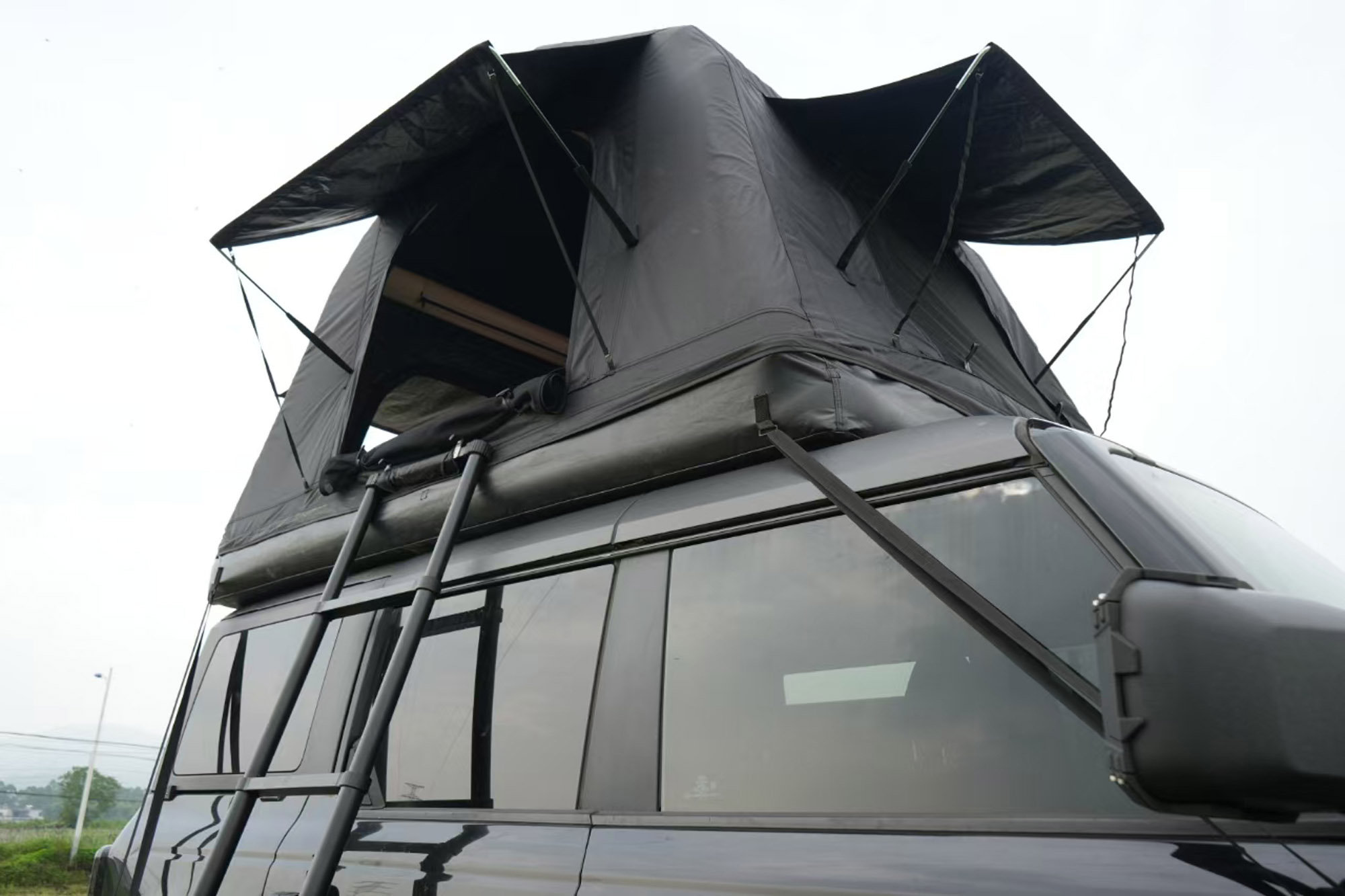 Tente De Toit Rigide Pour Voiture – 2-3 Personnes, Avec Matelas, étanche Et Pliable – 245 X 140 Cm