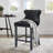 Alaster Upholstered Counter Stool with Solid Wood Frame-1107992073
