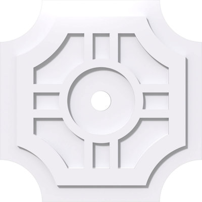 20"OD x 2"ID x 6"C x 1"P Haus Architectural Grade PVC Contemporary Ceiling Medallion