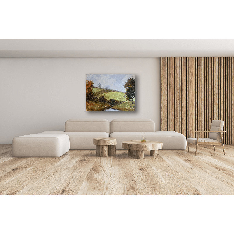 Babbling Brook - Artist Enhanced Canvas Print, 30" H x 40" W x 1.5" D, Wrapped Canvas