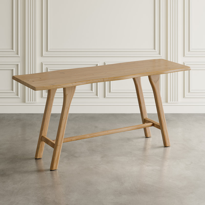 Ensemble de salle à manger à hauteur de comptoir en bois massif 4 pièces avec banc Geonna