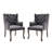 Realm Armchair Performance Velvet Set Of 2 In Grey