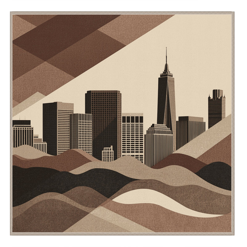 Machine Washable Ovaline Modern & Contemporary Geometric Rug in Brown – Binding, 8' Square